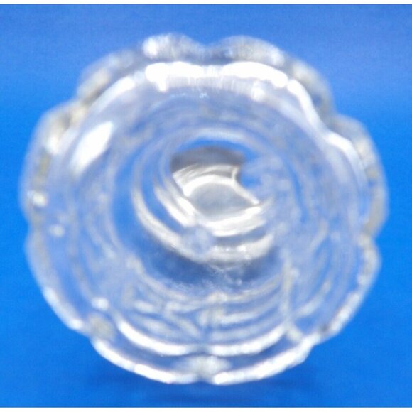 Condiment Jar- Clear Glass- Star Pattern with Spoon Slot - Picture 3 of 4